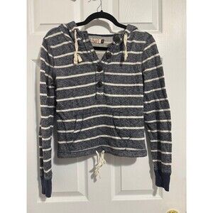 SO Blue & White Striped Hoodie Size XS